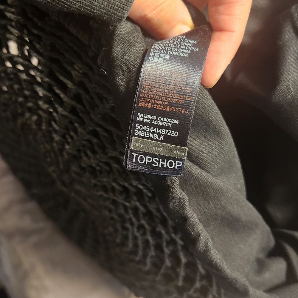 Topshop Black Wicker Beach Bag - Picture 5 of 6